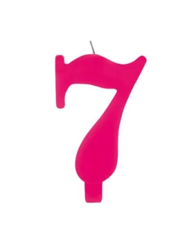 Candelina per Torta - Numero 7 (Rosa)