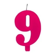Candelina per Torta - Numero 9 (Rosa)