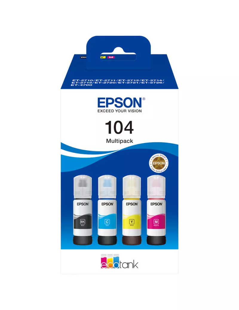 Multipack Inchiostro Originale Epson T00P640 104 (Nero e Colori Conf. 4) Multipack Inchiostro Originale Epson T00P640 104 (Nero e Colori Conf. 4)