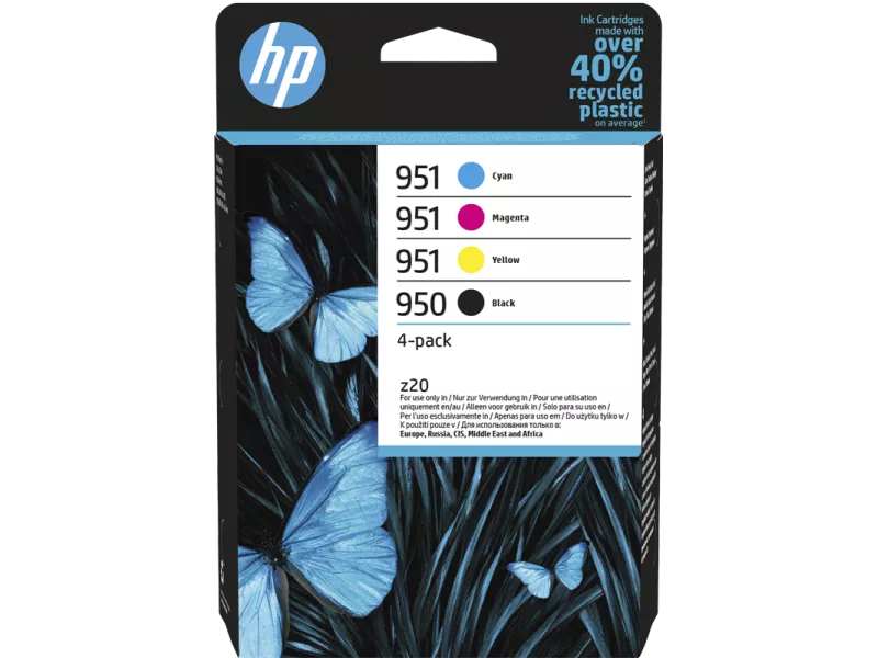 Multipack Cartucce Originali HP 6ZC65AE 950 951 (Nero e Colori Conf. 4) Multipack Cartucce Originali HP 6ZC65AE 950 951 (Nero e Colori Conf. 4)