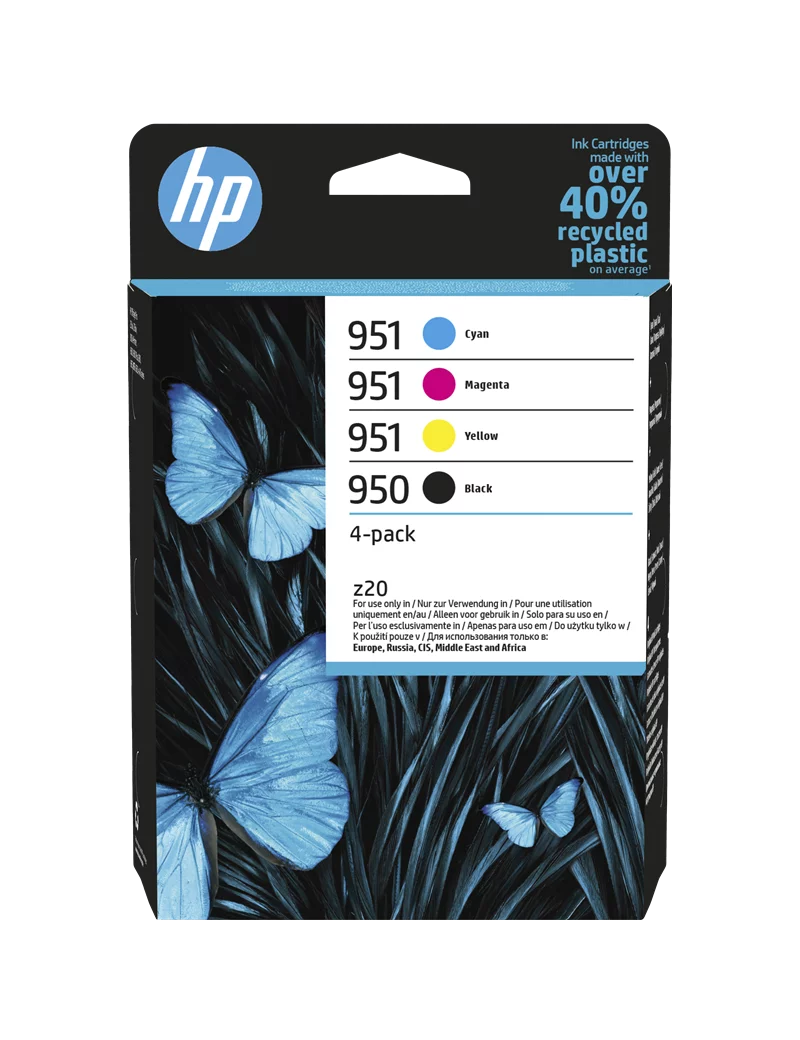 Multipack Cartucce Originali HP 6ZC65AE 950 951 (Nero e Colori Conf. 4) Multipack Cartucce Originali HP 6ZC65AE 950 951 (Nero e Colori Conf. 4)
