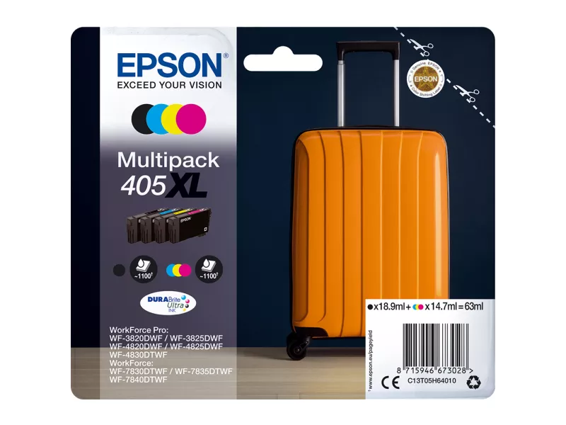 Multipack Cartucce Originali Epson T05H640 405XL (Nero e Colori XL Conf. 4)