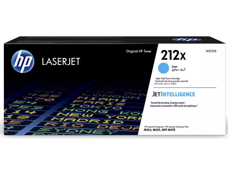 Toner Originale HP W2121X 212X (Ciano 10000 pagine)