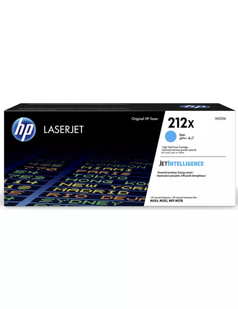 Toner Originale HP W2121X 212X (Ciano 10000 pagine)