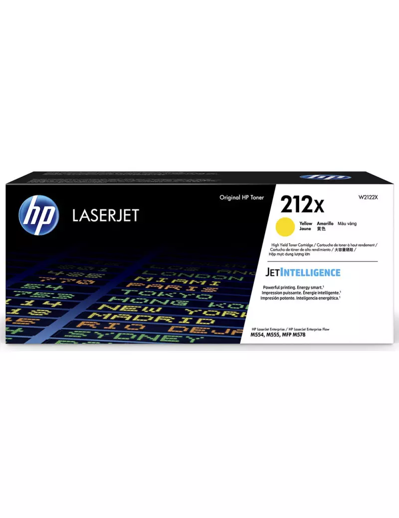 Toner Originale HP W2122X 212X (Giallo 10000 pagine)