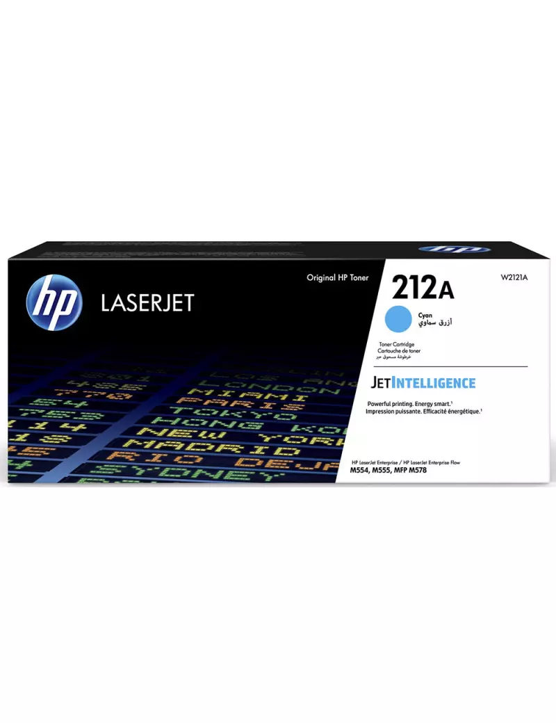 Toner Originale HP W2121A 212A (Ciano 4500 pagine)