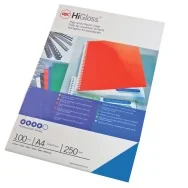 Copertine in Cartoncino per Rilegatura HiGloss GBC - A4 Lucida - CE020020 (Blu Conf. 100)