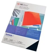 Copertine in Cartoncino per Rilegatura HiGloss GBC - A4 Lucida - CE020010 (Nero Conf. 100)