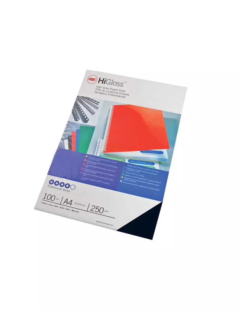 Copertine in Cartoncino per Rilegatura HiGloss GBC - A4 Lucida - CE020010 (Nero Conf. 100) Copertine in Cartoncino per Rilegatura HiGloss GBC - A4 Lucida - CE020010 (Nero Conf. 100)