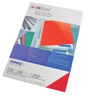 Copertine in Cartoncino per Rilegatura HiGloss GBC - A4 Lucida - CE020030 (Rosso Conf. 100)