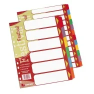 Separatori in Cartoncino Festival Rexel - A4 - 6 Tasti - 1600226 (Assortiti)