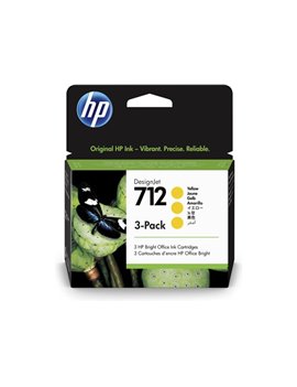 Multipack Cartucce Originali HP 3ED79A 712 (Giallo Conf. 3)