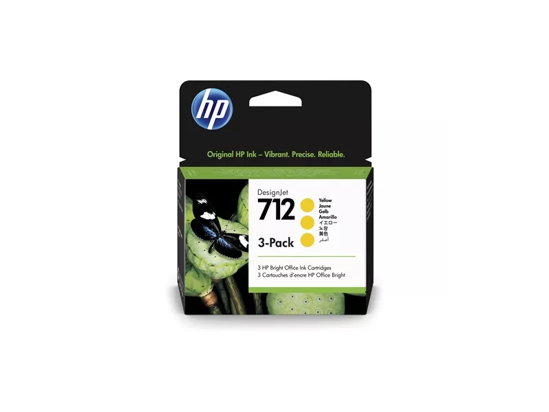 Multipack Cartucce Originali HP 3ED79A 712 (Giallo Conf. 3)