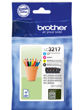 Multipack Cartucce Originali Brother LC-3217VALDR (Nero e Colori Conf. 4)