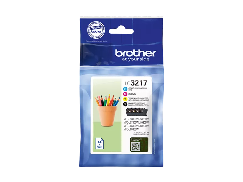 Multipack Cartucce Originali Brother LC-3217VALDR (Nero e Colori Conf. 4)