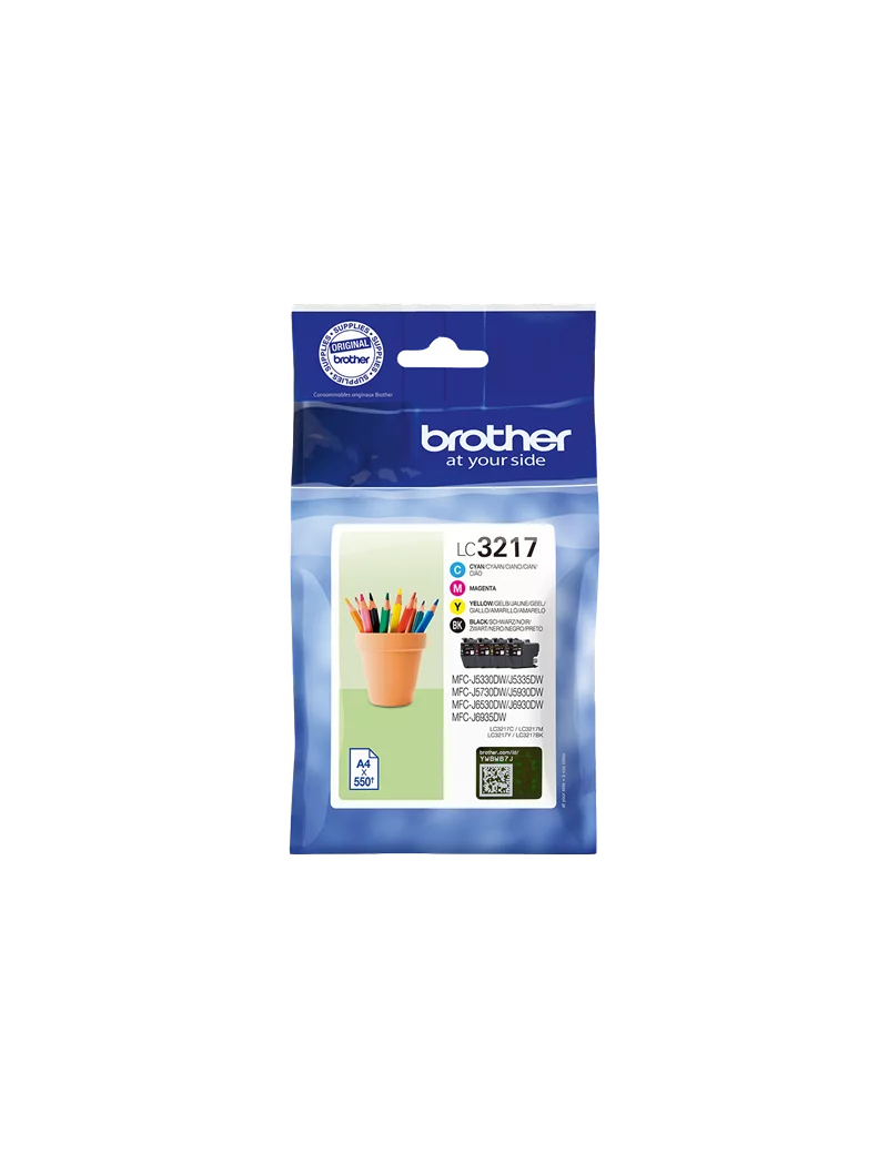 Multipack Cartucce Originali Brother LC-3217VALDR (Nero e Colori Conf. 4)