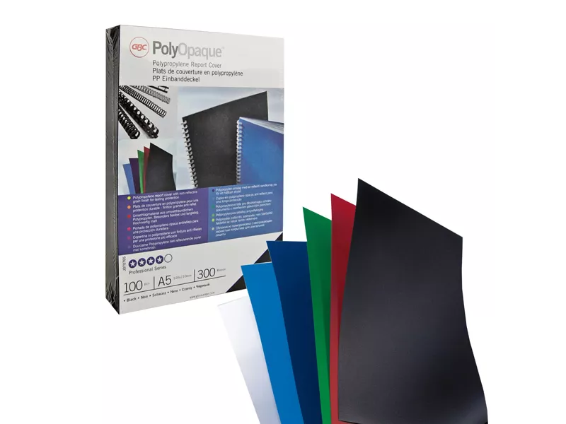Copertine in PPL per Rilegatura PolyOpaque GBC - A4 Opaca - 300 Micron - IB386817 (Bianco Conf. 100)
