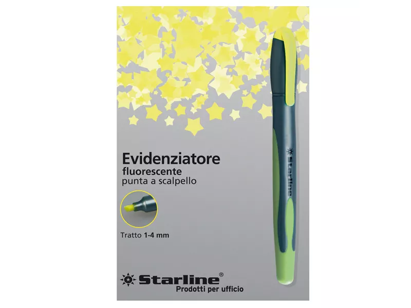 Evidenziatore a Penna Starline - 1-4 mm (Giallo Conf. 12)