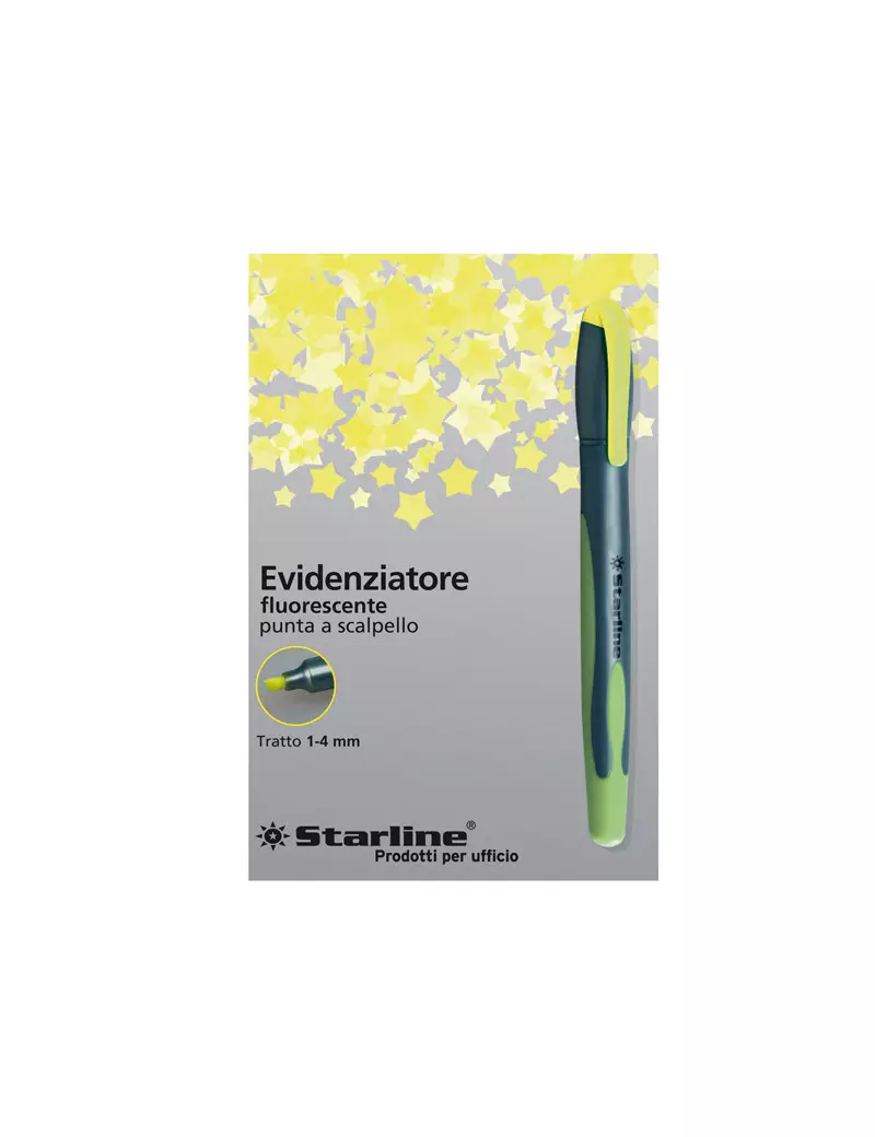 Evidenziatore a Penna Starline - 1-4 mm (Giallo Conf. 12)