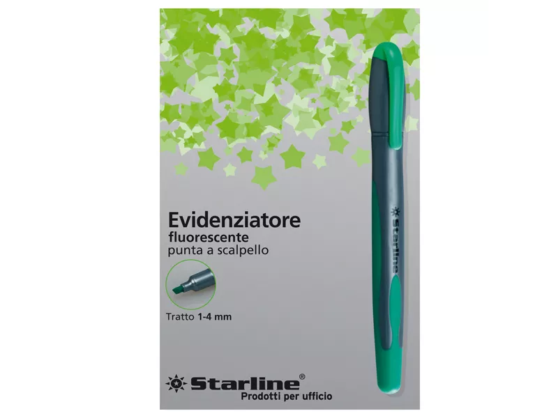 Evidenziatore a Penna Starline - 1-4 mm (Verde Conf. 12)