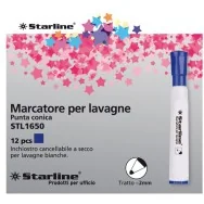 Marcatore per Lavagne Starline - Punta Tonda - 2 mm (Blu Conf. 12)