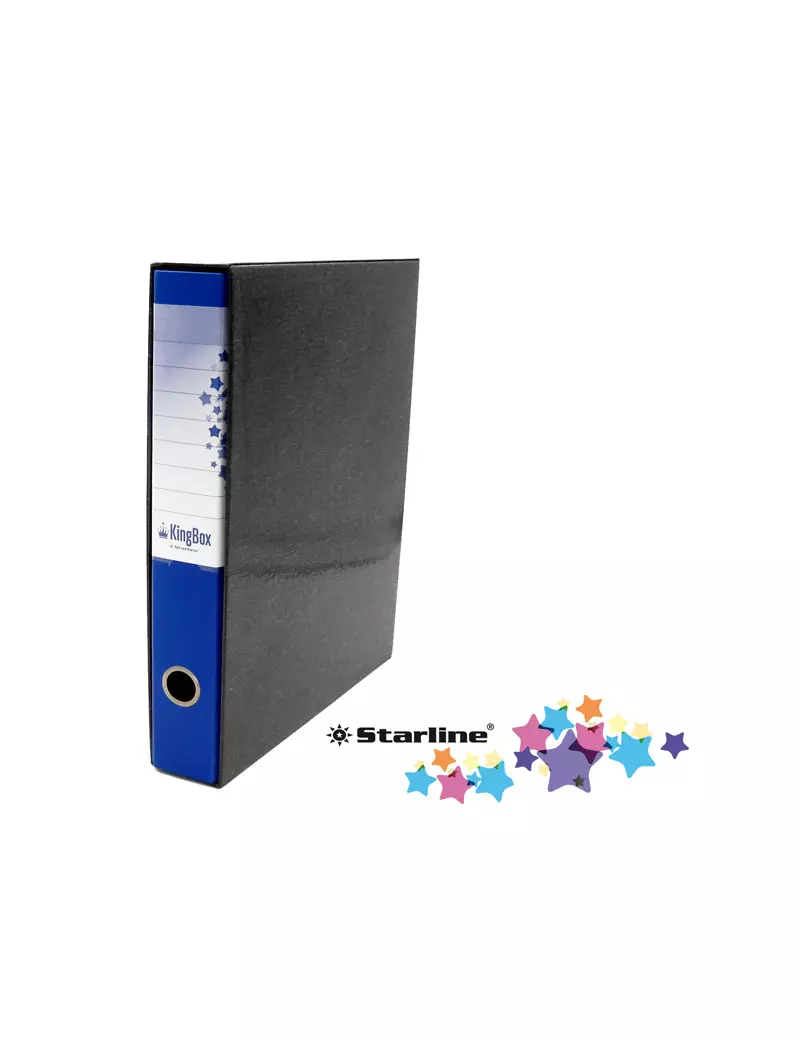 Registratore Kingbox Starline - Protocollo - Dorso 5 - 28,5x35,5 cm - RXP5BL (Blu) Registratore Kingbox Starline - Protocollo - Dorso 5 - 28,5x35,5 cm - RXP5BL (Blu)