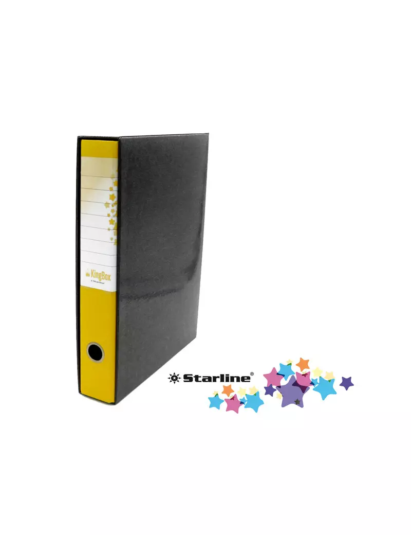 Registratore Kingbox Starline - Protocollo - Dorso 5 - 28,5x35,5 cm - RXP5GI (Giallo) Registratore Kingbox Starline - Protocollo - Dorso 5 - 28,5x35,5 cm - RXP5GI (Giallo)