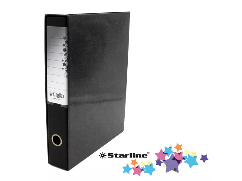 Registratore Kingbox Starline - Protocollo - Dorso 5 - 28,5x35,5 cm - RXP5NE (Nero)