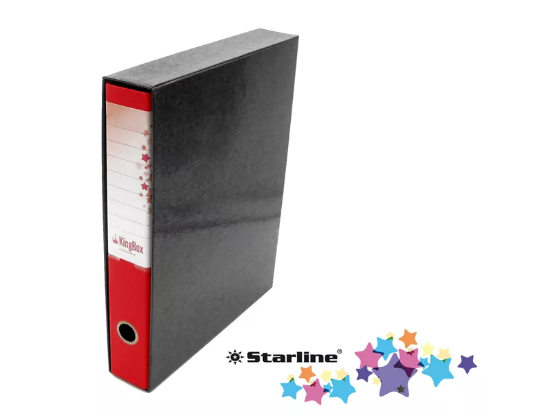 Registratore Kingbox Starline - Protocollo - Dorso 5 - 28,5x35,5 cm - RXP5RO (Rosso)