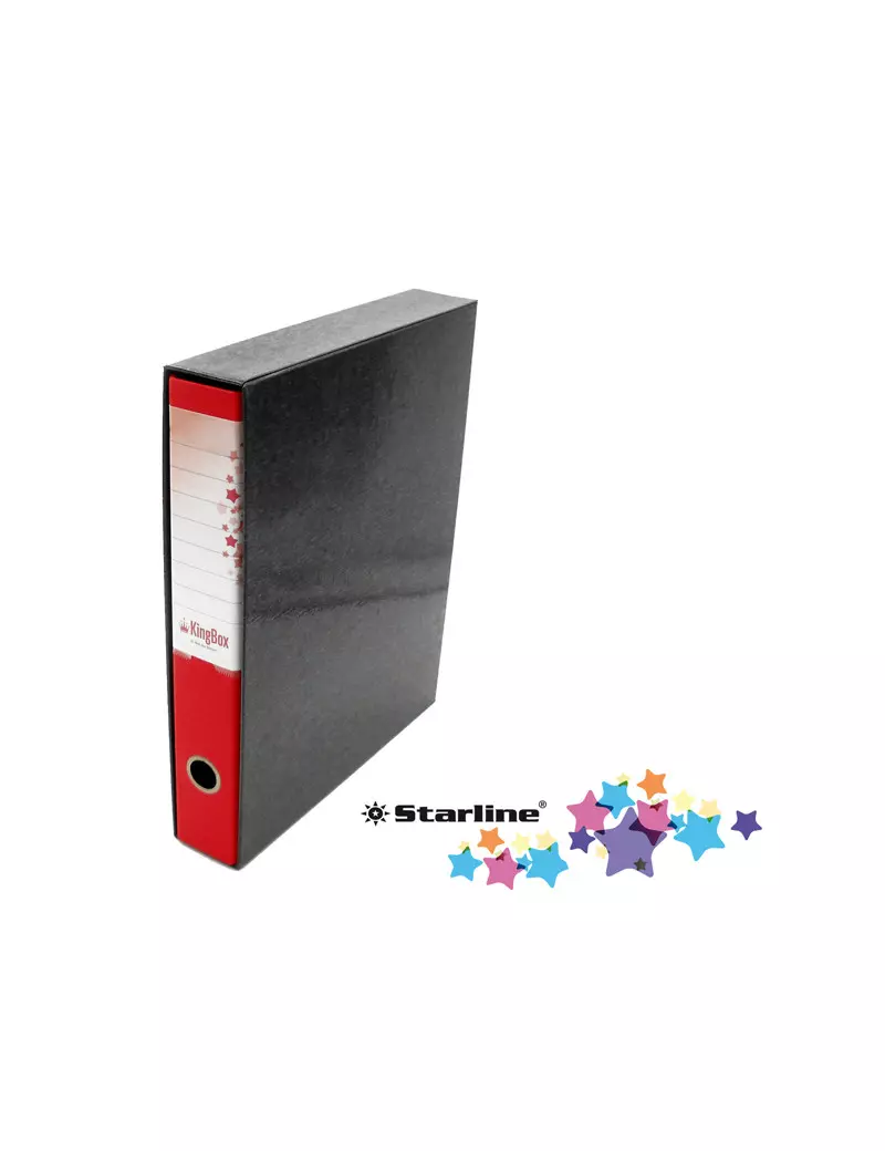 Registratore Kingbox Starline - Protocollo - Dorso 5 - 28,5x35,5 cm - RXP5RO (Rosso)