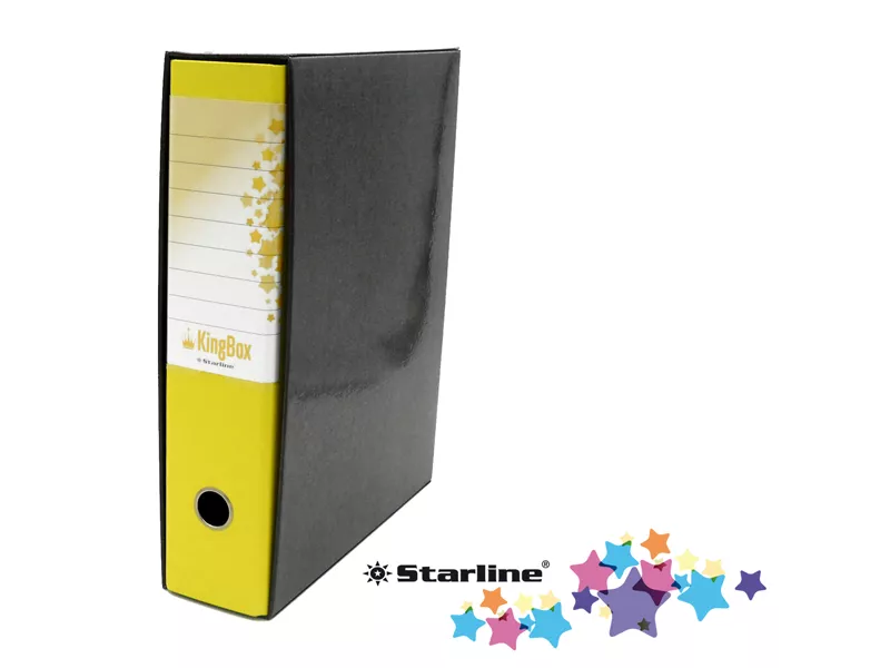 Registratore Kingbox Starline - Protocollo - Dorso 8 - 28,5x35,5 cm - RXP8GI (Giallo) Registratore Kingbox Starline - Protocollo - Dorso 8 - 28,5x35,5 cm - RXP8GI (Giallo)