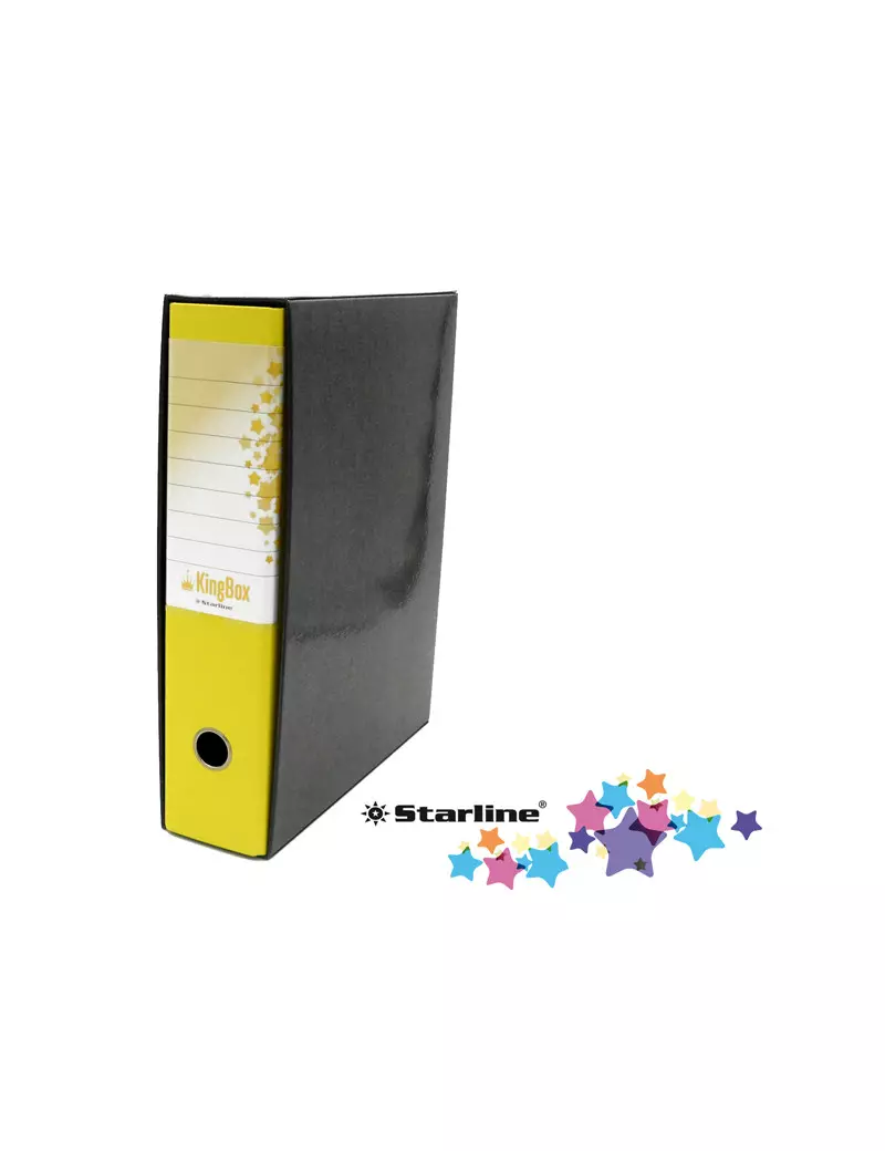 Registratore Kingbox Starline - Protocollo - Dorso 8 - 28,5x35,5 cm - RXP8GI (Giallo)