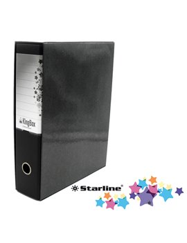 Registratore Kingbox Starline - Protocollo - Dorso 8 - 28,5x35,5 cm - RXP8NE (Nero)