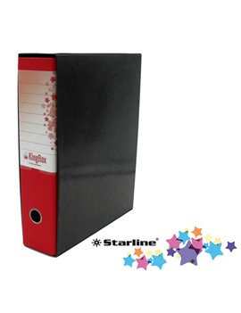 Registratore Kingbox Starline - Protocollo - Dorso 8 - 28,5x35,5 cm - RXP8RO (Rosso)