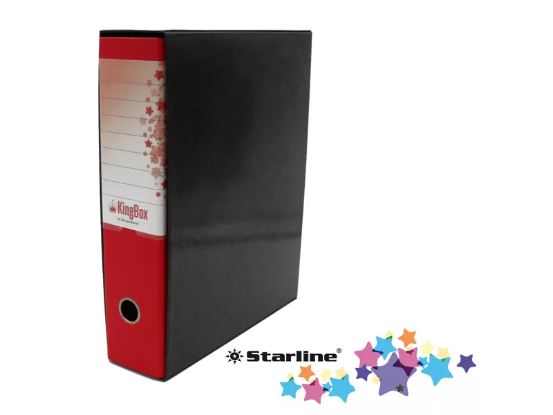 Registratore Kingbox Starline - Protocollo - Dorso 8 - 28,5x35,5 cm - RXP8RO (Rosso)