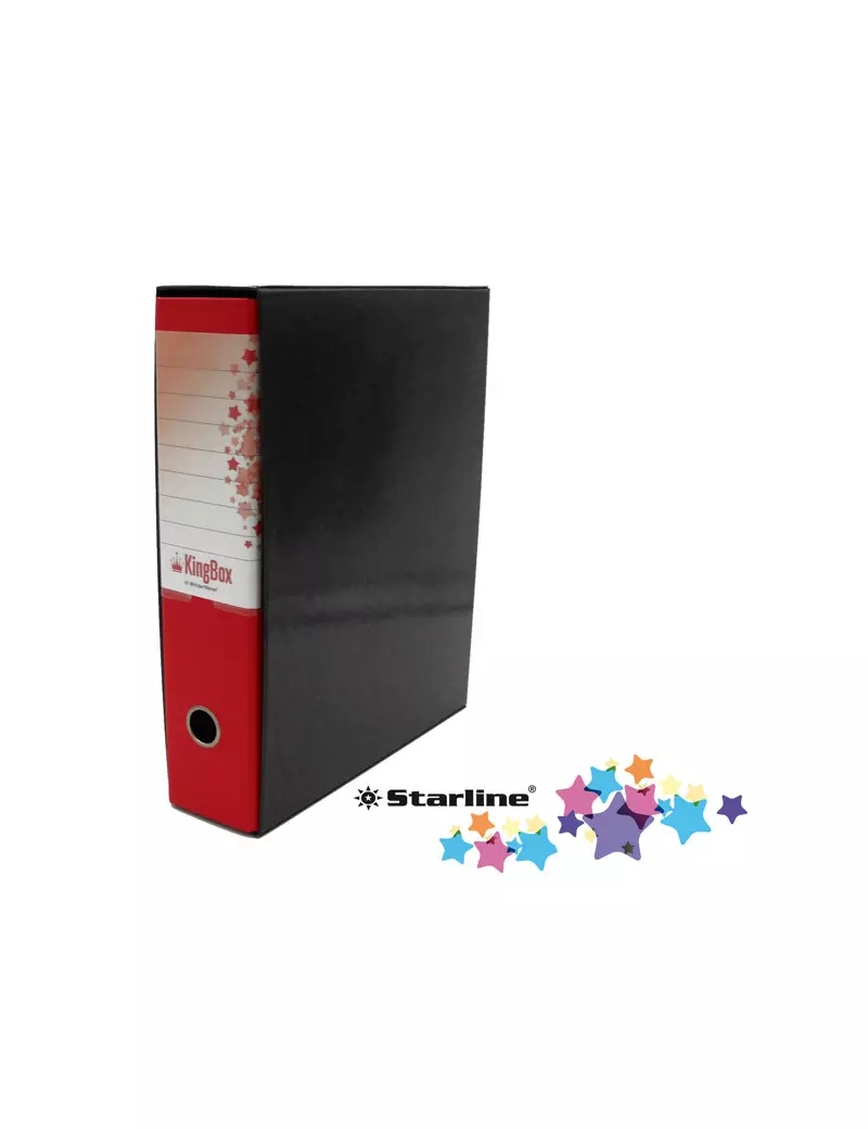 Registratore Kingbox Starline - Protocollo - Dorso 8 - 28,5x35,5 cm - RXP8RO (Rosso)