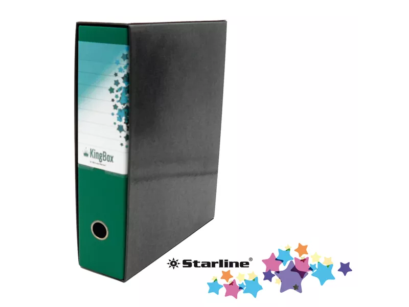Registratore Kingbox Starline - Protocollo - Dorso 8 - 28,5x35,5 cm - RXP8VE (Verde) Registratore Kingbox Starline - Protocollo - Dorso 8 - 28,5x35,5 cm - RXP8VE (Verde)