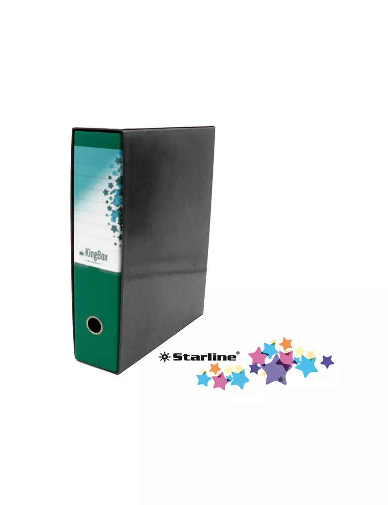 Registratore Kingbox Starline - Protocollo - Dorso 8 - 28,5x35,5 cm - RXP8VE (Verde)