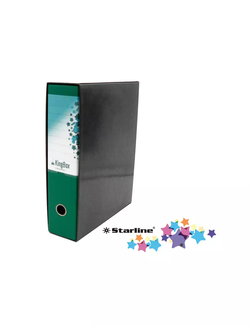 Registratore Kingbox Starline - Protocollo - Dorso 8 - 28,5x35,5 cm - RXP8VE (Verde) Registratore Kingbox Starline - Protocollo - Dorso 8 - 28,5x35,5 cm - RXP8VE (Verde)