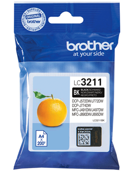 Cartuccia Originale Brother LC-3211BK (Nero 200 pagine)