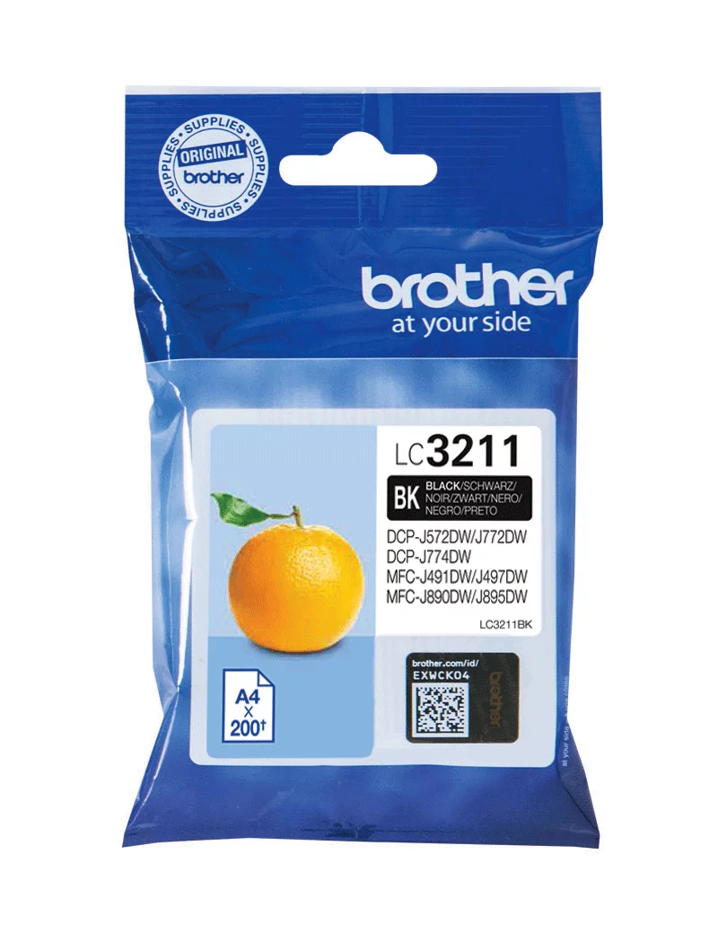 Cartuccia Originale Brother LC-3211BK (Nero 200 pagine)