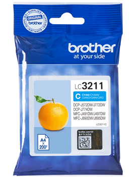 Cartuccia Originale Brother LC-3211C (Ciano 200 pagine)