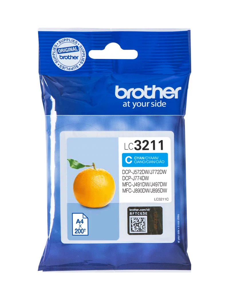 Cartuccia Originale Brother LC-3211C (Ciano 200 pagine) Cartuccia Originale Brother LC-3211C (Ciano 200 pagine)