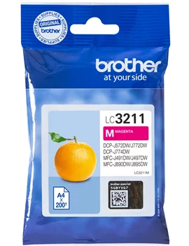 Cartuccia Originale Brother LC-3211M (Magenta 200 pagine)