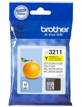 Cartuccia Originale Brother LC-3211Y (Giallo 200 pagine)