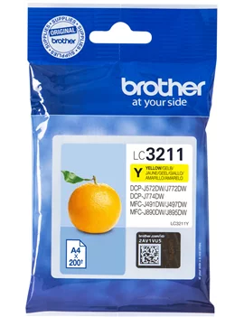 Cartuccia Originale Brother LC-3211Y (Giallo 200 pagine)