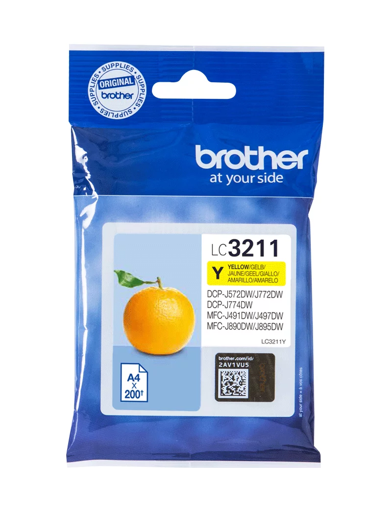 Cartuccia Originale Brother LC-3211Y (Giallo 200 pagine)