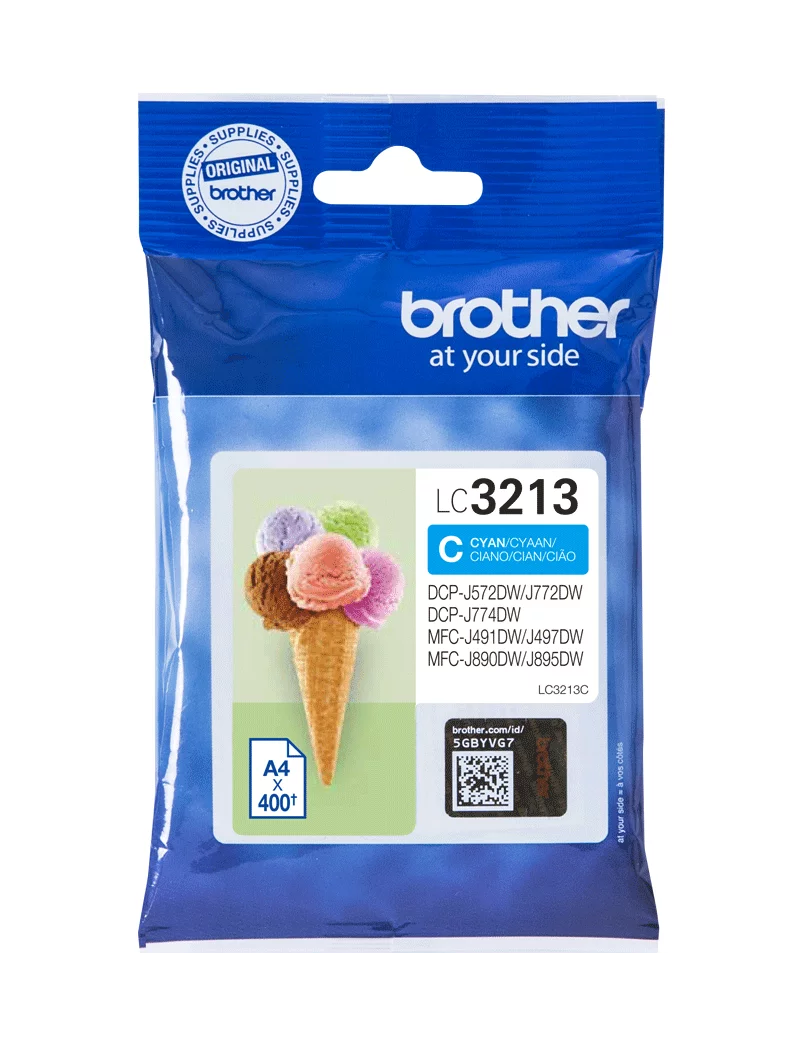 Cartuccia Originale Brother LC-3213C (Ciano 400 pagine) Cartuccia Originale Brother LC-3213C (Ciano 400 pagine)