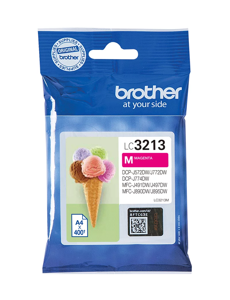 Cartuccia Originale Brother LC-3213M (Magenta 400 pagine) Cartuccia Originale Brother LC-3213M (Magenta 400 pagine)