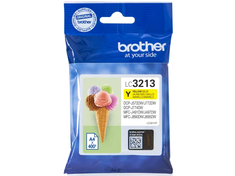 Cartuccia Originale Brother LC-3213Y (Giallo 400 pagine)